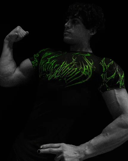 Void Tech™ Corrupted Short sleeve Compression NEON GREEN 1.webp